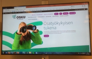 Kuvakaappaus Tie työelämään -nettisivuilta.