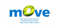 Move-projektin logo - tyyllitellyt kirjaimet.