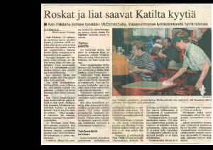 Roskat ja liat saavat Katilta kyytiä (Keski-Suomalainen 1997)